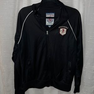 Aeropostal Varsity Black Jacket Size M